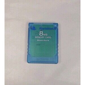 Official OEM Sony Playstation 2 PS2 8MB Magicgate Memory Card SCPH-10020 Blue